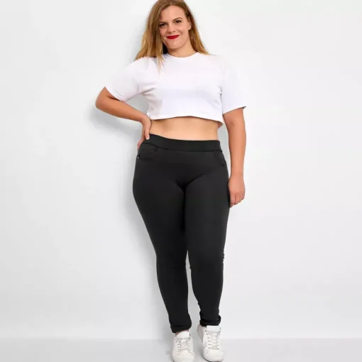 JEANS Housut | Plus!>Miss Bon stretch-housut musta