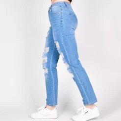 JEANS Farkut></noscript>Miss RJ Mom Fit stretchfarkut v.sininen