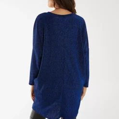 JEANS Pitkähihaiset Paidat>Mizumi Melika Lurex tunika sininen