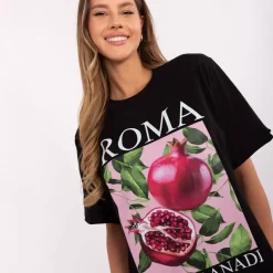 JEANS Lyhythihaiset Paidat Ja Topit>Moda Italy Roma t-paita musta