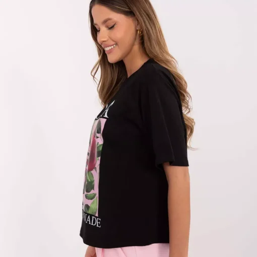 JEANS Lyhythihaiset Paidat Ja Topit>Moda Italy Roma t-paita musta