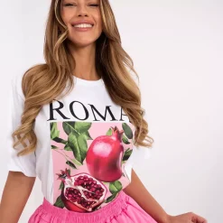 JEANS Lyhythihaiset Paidat Ja Topit>Moda Italy Roma t-paita valkoinen