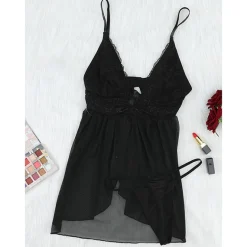 DL Collection Alusvaatteet></noscript>Musta babydoll ja stringit