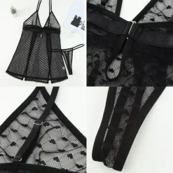 DL Collection Alusvaatteet></noscript>Musta babydoll ja stringit