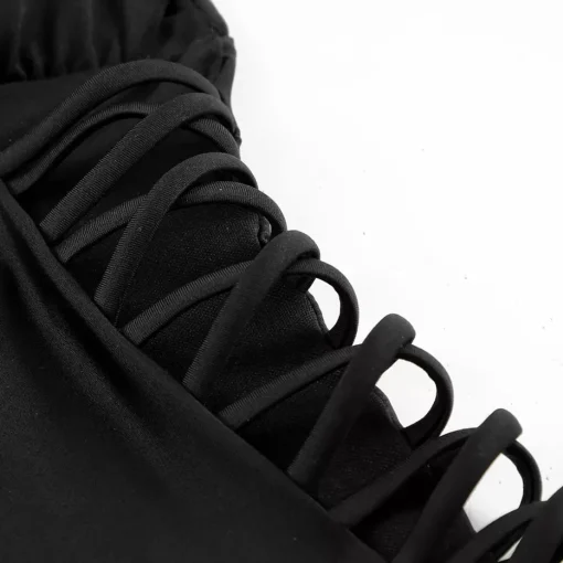 JEANS Uima-asut>Musta uimapuku nyörityksillä