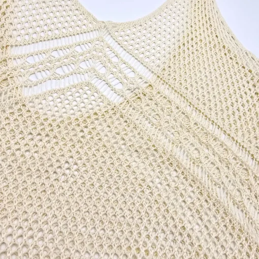 JEANS Neuleet | Maksimekot>Nandi puuvillainen neulemekko beige