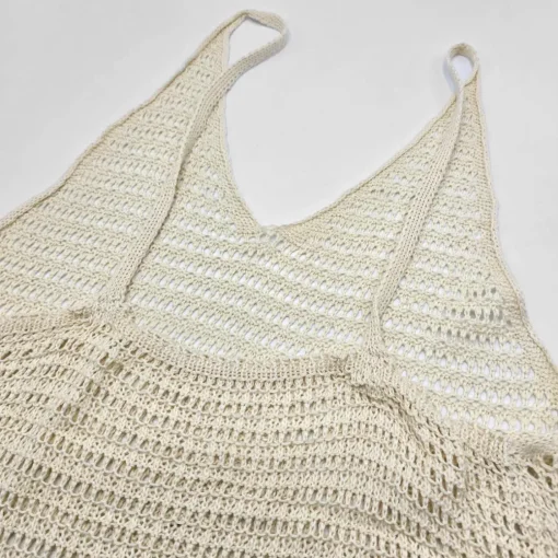 JEANS Neuleet | Maksimekot>Nandi puuvillainen neulemekko beige