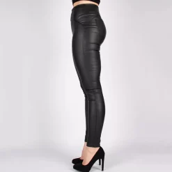JEANS Housut></noscript>Naumy Coated stretch-housut musta