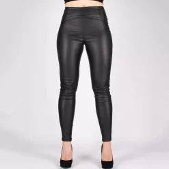 JEANS Housut></noscript>Naumy Coated stretch-housut musta
