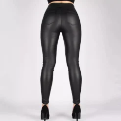 JEANS Housut></noscript>Naumy Coated stretch-housut musta