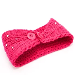 JEANS Talvipäähineet>Neulepanta hopeanvärisillä niiteillä fuksia