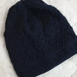 JEANS Talvipäähineet></noscript>Neulepipo fleecevuorella navy