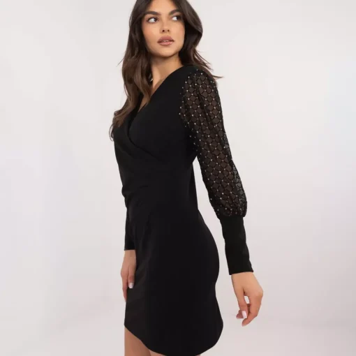 JEANS Minimekot>New Collection Cairo mekko mesh-hihoilla musta