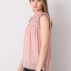 JEANS Lyhythihaiset Paidat Ja Topit></noscript>New Collection Eileen lace toppi roosa