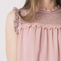 JEANS Lyhythihaiset Paidat Ja Topit></noscript>New Collection Eileen lace toppi roosa