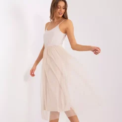 JEANS Midimekot>New Collection Heather tyllimekko beige