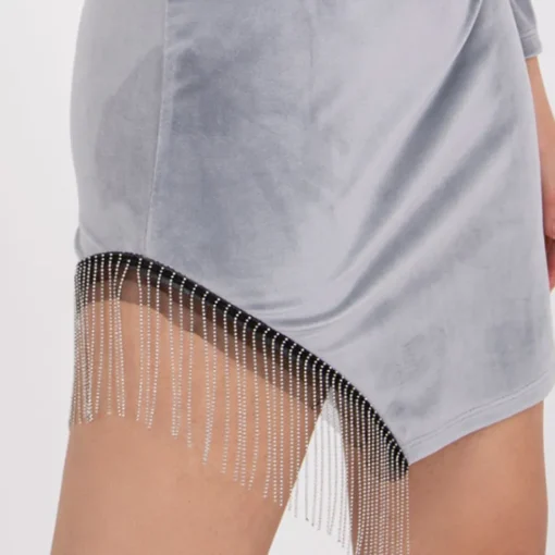 JEANS Minimekot>New Collection Melissa samettimekko harmaa