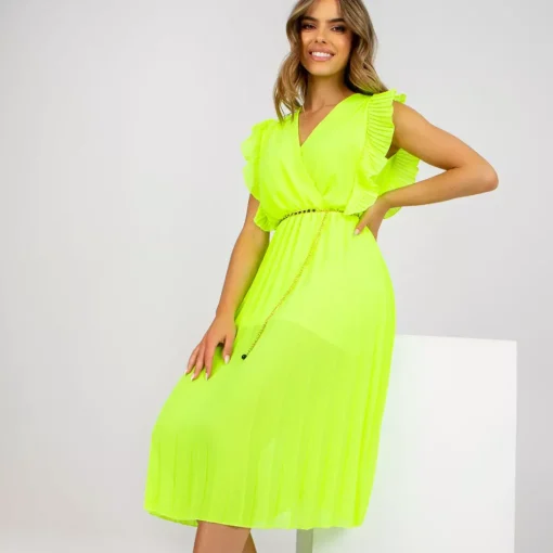 JEANS Minimekot>New Collection Sparkle mekko neonkeltainen