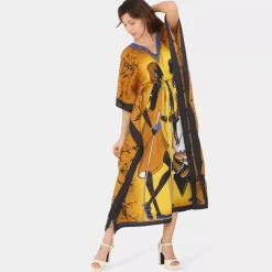 JEANS Tunikat | Plus!>Nice Day Africa viskoosikaftaani mustard