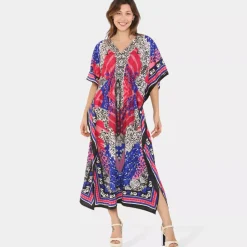JEANS Tunikat | Plus!>Nice Day Ribine viskoosikaftaani fuksia