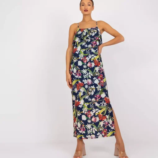JEANS Maksimekot>Nuance Polina kukkamekko navy