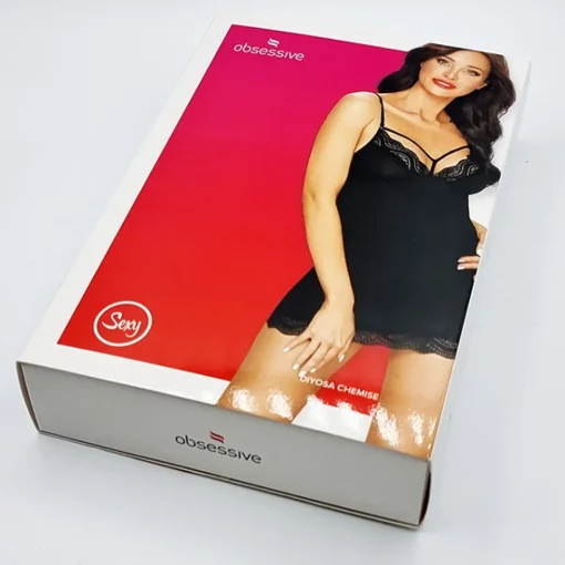 Obsessive Alusvaatteet>Diyosa chemise ja stringit musta