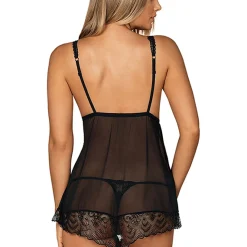 Obsessive Alusvaatteet>Firella babydoll ja stringit musta