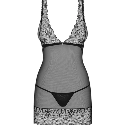 Obsessive Alusvaatteet>Firella chemise ja stringit musta