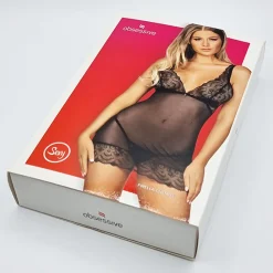 Obsessive Alusvaatteet></noscript>Firella chemise ja stringit musta
