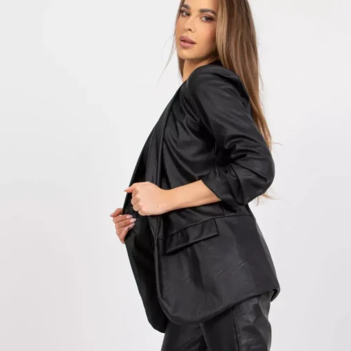 JEANS Takit>Och Bella Alice keinonahkajakku musta