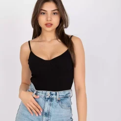 JEANS Lyhythihaiset Paidat Ja Topit>Och Bella Alla ribbitoppi musta