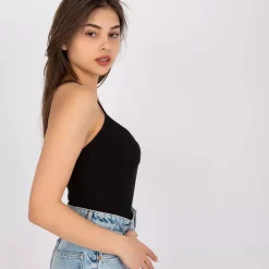JEANS Lyhythihaiset Paidat Ja Topit></noscript>Och Bella Alla ribbitoppi musta