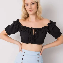 JEANS Lyhythihaiset Paidat Ja Topit>Och Bella Arnika bardot toppi musta