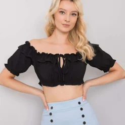JEANS Lyhythihaiset Paidat Ja Topit></noscript>Och Bella Arnika bardot toppi musta