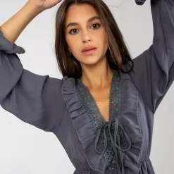 JEANS Minimekot></noscript>Och Bella Aurora mekko tummanharmaa