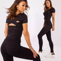 JEANS Lyhythihaiset Paidat Ja Topit | Leggingsit>Och Bella Bianka setti musta