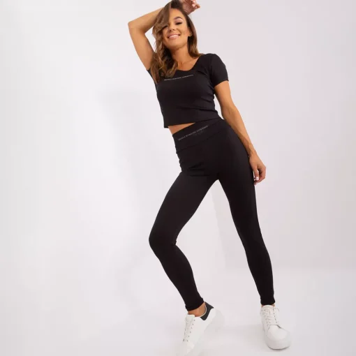 JEANS Lyhythihaiset Paidat Ja Topit | Leggingsit>Och Bella Bianka setti musta