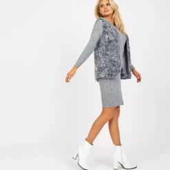 JEANS Takit>Och Bella Carly keinoturkisliivi harmaa