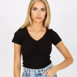 JEANS Lyhythihaiset Paidat Ja Topit>Och Bella Dakota ribbipaita musta