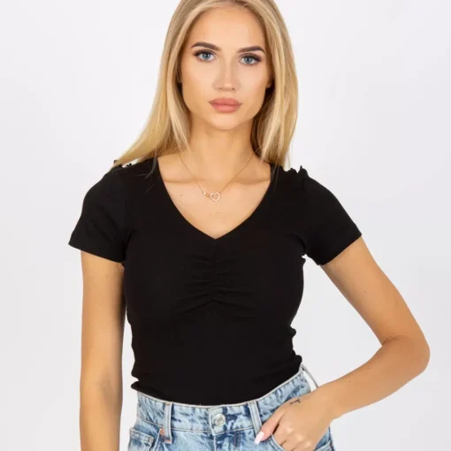 JEANS Lyhythihaiset Paidat Ja Topit>Och Bella Dakota ribbipaita musta