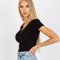 JEANS Lyhythihaiset Paidat Ja Topit></noscript>Och Bella Dakota ribbipaita musta
