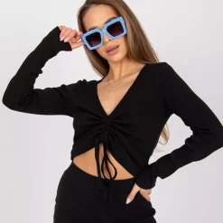 JEANS Pitkähihaiset Paidat>Och Bella Diana ribbipaita musta