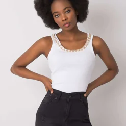 JEANS Lyhythihaiset Paidat Ja Topit></noscript>Och Bella Jaylee ribbitoppi valkoinen