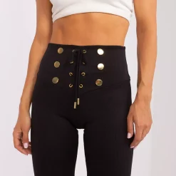 JEANS Leggingsit>Och Bella Kenzie ribbileggingsit musta