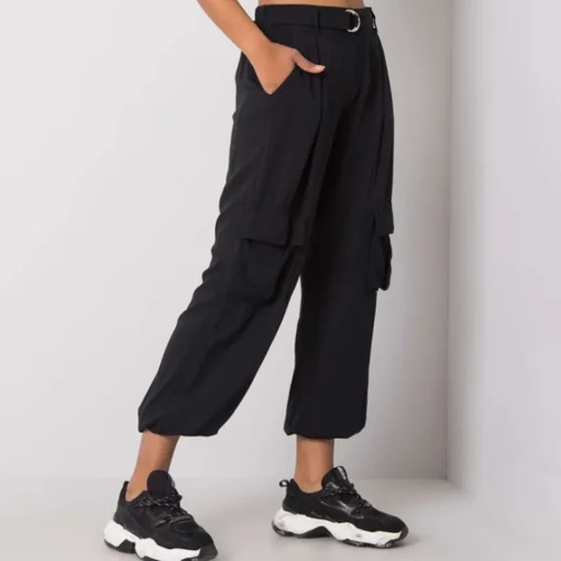 JEANS Housut>Och Bella Lorrita reisitaskuhousut musta