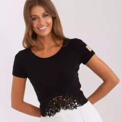 JEANS Lyhythihaiset Paidat Ja Topit>Och Bella Naomi ribbipaita musta