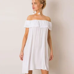 JEANS Minimekot>Och Bella Santorini off shoulder mekko valkoinen