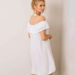 JEANS Minimekot>Och Bella Santorini off shoulder mekko valkoinen