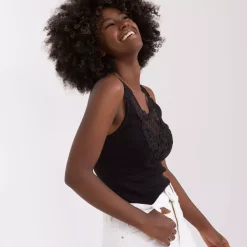 JEANS Lyhythihaiset Paidat Ja Topit>Och Bella Verity ribbitoppi musta