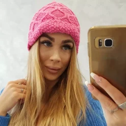 JEANS Talvipäähineet>Oliwier Bis fleecevuorattu pipo pinkki